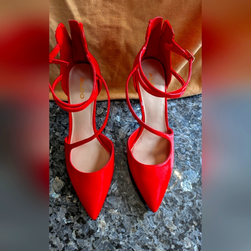 Aldo Women's Red Strappy Heels